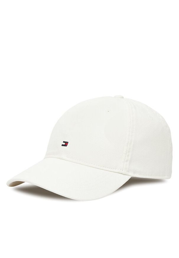 TOMMY HILFIGER - Tommy Hilfiger Czapka z daszkiem Flag Soft 6 Panel AM0AM13426 Biały. Kolor: biały. Materiał: materiał, bawełna