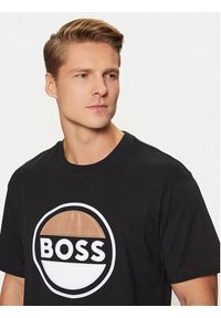 BOSS T-Shirt 50496223 Czarny Regular Fit. Kolor: czarny. Materiał: bawełna