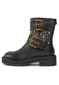 Kurt Geiger Botki 225-Hackney Biker Boot 546505109 Czarny. Kolor: czarny. Materiał: skóra