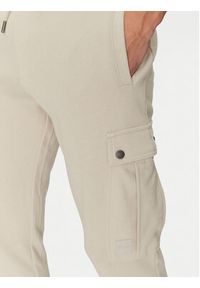 BOSS Spodnie dresowe Seteam 50542917 Beżowy Regular Fit. Kolor: beżowy. Materiał: bawełna #5