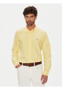 Polo Ralph Lauren Koszula 710795462004 Żółty Custom Fit. Typ kołnierza: polo. Kolor: żółty. Materiał: bawełna