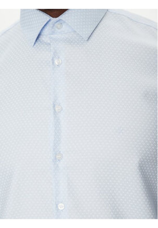 Calvin Klein Koszula K10K114360 Błękitny Slim Fit. Kolor: niebieski. Materiał: bawełna