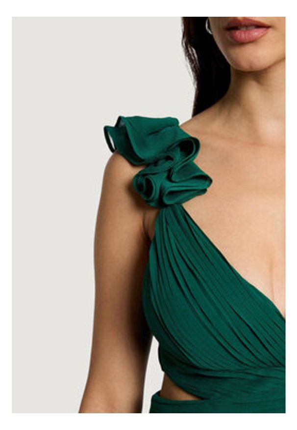 Morgan Sukienka wieczorowa 251-RISSAL Zielony Regular Fit. Kolor: zielony. Materiał: syntetyk. Styl: wizytowy