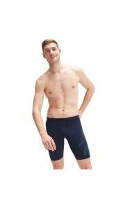 Jammerki Speedo Hyper Boom Placement - True Navy/Jungle Green - Rozmiar 26. Kolor: niebieski. Wzór: nadruk