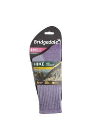 BRIDGEDALE - Skarpety do trekkingu damskie Bridgedale HIKE MW COM BO ORI LD. Kolor: fioletowy. Materiał: wełna, lycra, elastan, poliester, nylon. Sport: turystyka piesza