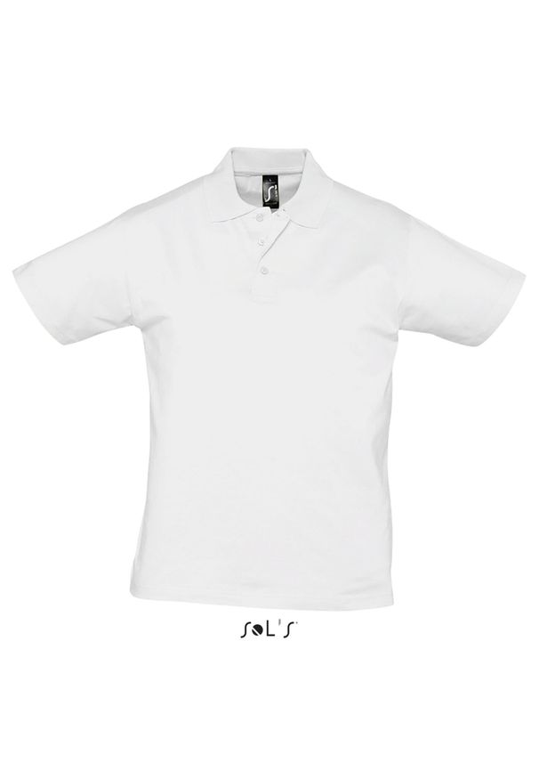 SOL'S - Polo Sol's Prescott. Okazja: na co dzień. Typ kołnierza: polo. Kolor: biały. Styl: casual