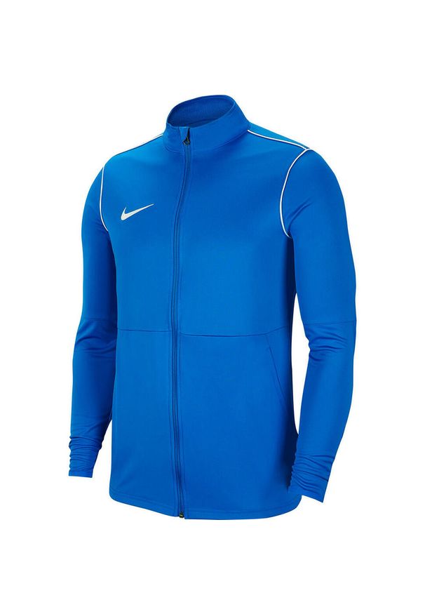 Bluza sportowa męska Nike Dry Park 20 TRK JKT K. Typ kołnierza: bez kaptura, kołnierzyk stójkowy. Kolor: niebieski. Technologia: Dri-Fit (Nike). Sport: piłka nożna