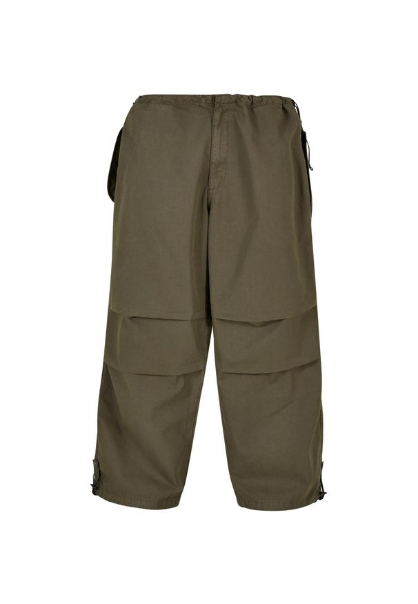 Urban Classics - Męskie Szerokie Spodnie Cargo. Kolor: zielony. Sport: turystyka piesza