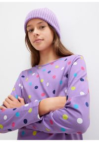 bonprix - Shirt z długim rękawem, z czystej bawełny organicznej (3 szt.). Kolor: niebieski. Materiał: bawełna. Długość rękawa: długi rękaw. Długość: długie. Wzór: nadruk #3