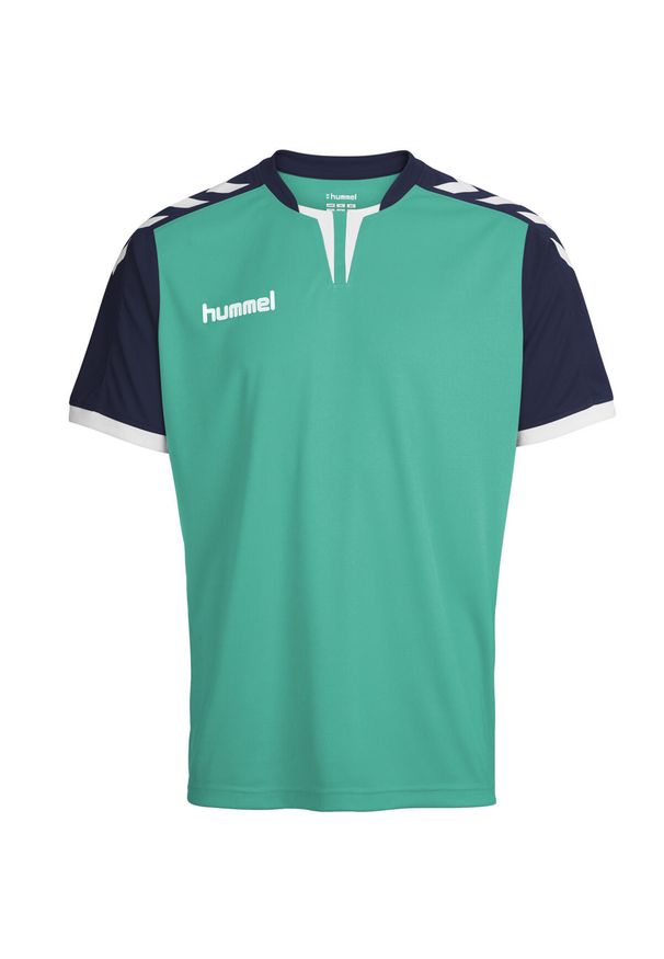 Hummel - Koszulka sportowa HUMMEL core SS poly wielokolorowa. Kolor: wielokolorowy, czarny, zielony