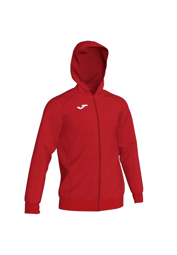 Kurtka z kapturem Joma Menphis. Typ kołnierza: kaptur. Kolor: czerwony. Materiał: prążkowany. Sport: piłka nożna