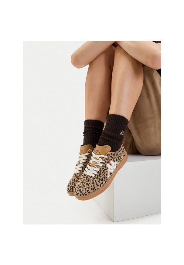 Sneakersy Kappa. Kolor: brązowy