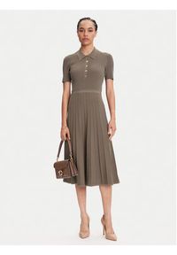 MICHAEL Michael Kors Sukienka dzianinowa MT5834F33D Beżowy Regular Fit. Kolor: beżowy. Materiał: wiskoza #2