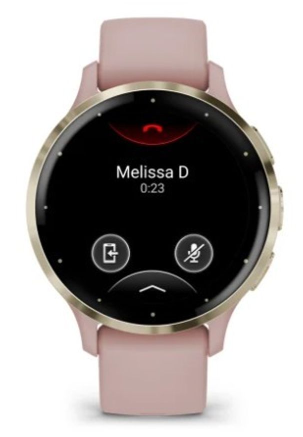 GARMIN - Garmin Venu 3s jasnozłota ramka z paskiem w kolorze dust rose. Kolor: złoty. Styl: sportowy, casual