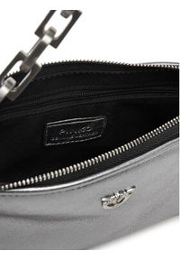 Pinko - PINKO Torebka Half Moon Baguette Mini AI 25-26 PLTT 105069 A2O9 Srebrny. Kolor: srebrny. Materiał: skórzane #7