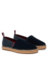 TOMMY HILFIGER - Tommy Hilfiger Espadryle Hilfiger Flex Mix Espadrille FM0FM05497 Granatowy. Kolor: niebieski. Materiał: skóra, zamsz #4