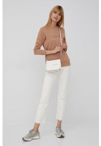 Calvin Klein Jeans torebka kolor beżowy. Kolor: beżowy. Rodzaj torebki: na ramię #2