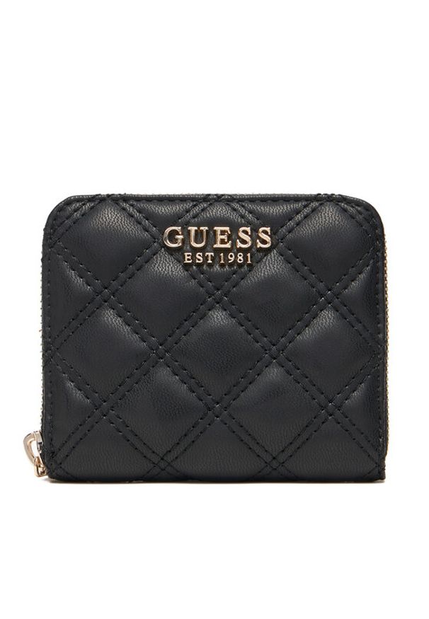Guess Mały Portfel Damski Giully II Slg SWQG96 73137 Czarny. Kolor: czarny. Materiał: skóra