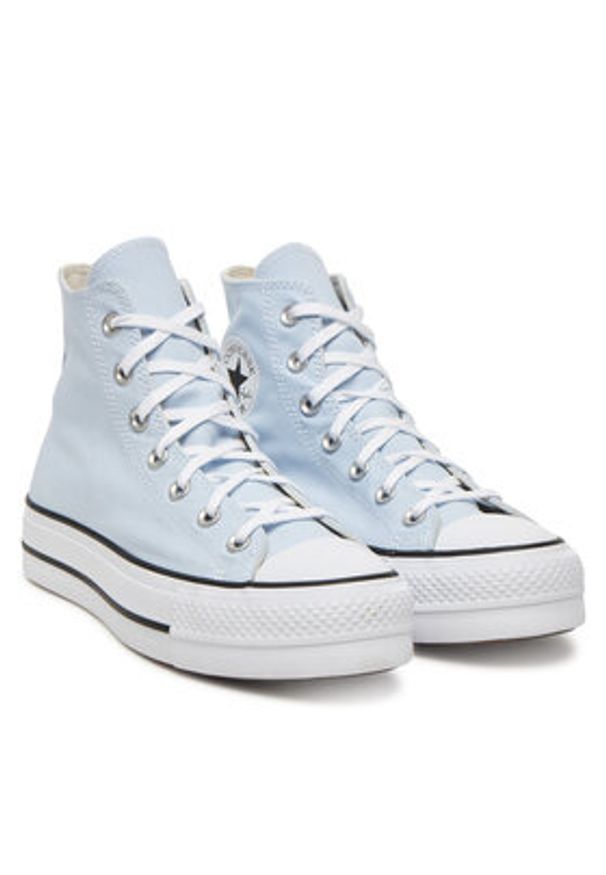 Converse Trampki Chuck Taylor All Star Lift Platform A10644C Błękitny. Kolor: niebieski. Materiał: materiał. Obcas: na platformie