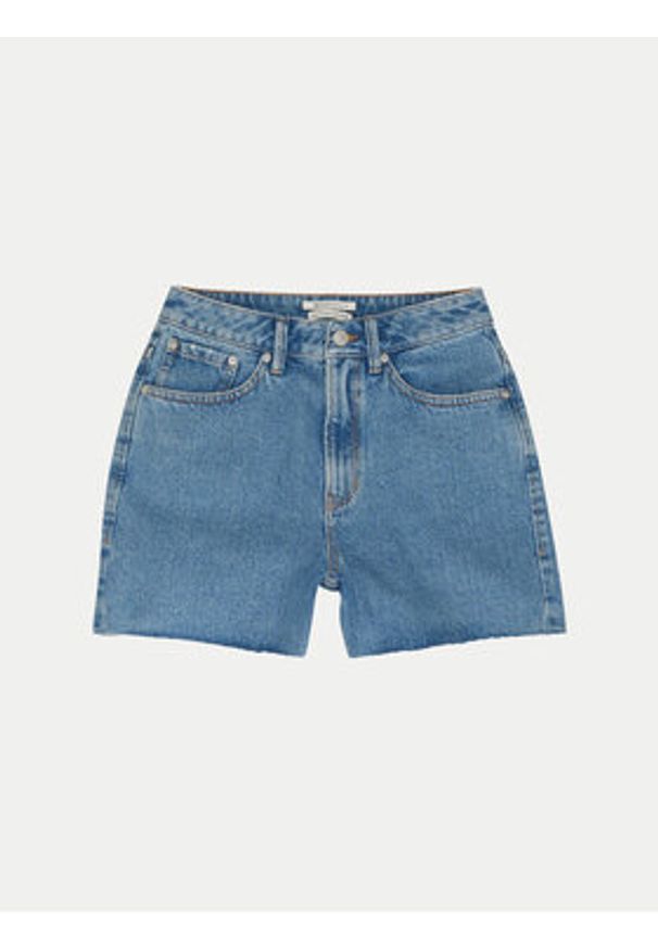 Tom Tailor Denim Szorty jeansowe 1041242 Niebieski Mom Fit. Kolor: niebieski. Materiał: bawełna