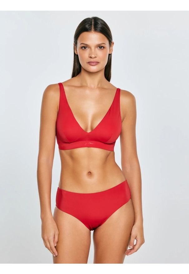 Big-Star - Góra od kostiumu kąpielowego czerwona Morra 603. Kolor: czerwony. Wzór: nadruk