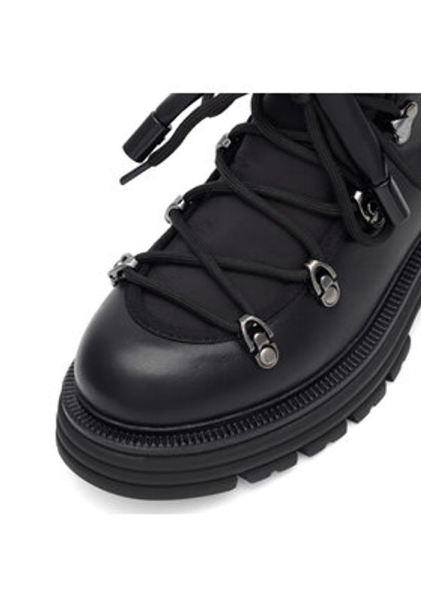 DeeZee Trzewiki LEDA WS6126-09 Czarny. Kolor: czarny. Materiał: materiał