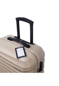 Wittchen - Średnia walizka z zawieszką beżowa. Kolor: beżowy. Materiał: guma. Wzór: kolorowy. Styl: elegancki, wakacyjny #3
