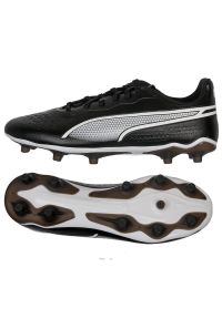 Buty piłkarskie Puma King Match FG/AG M 107570-01 czarne czarne. Kolor: czarny. Materiał: skóra, guma. Szerokość cholewki: normalna. Sezon: jesień. Sport: piłka nożna #1