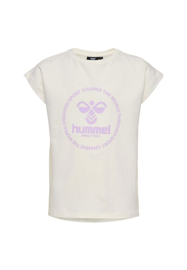 Koszulka dla dziewczynki Hummel Jumpy. Kolor: biały. Materiał: jersey, materiał. Sport: joga i pilates