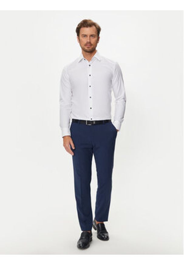 BOSS - Boss Koszula 50519867 Biały Slim Fit. Kolor: biały. Materiał: bawełna