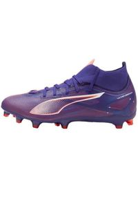 Buty piłkarskie męskie Puma Ultra 5 Match+. Kolor: wielokolorowy, biały. Materiał: materiał, syntetyk. Szerokość cholewki: normalna. Sport: piłka nożna #1