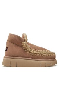 Mou Śniegowce Eskimo Bounce Sneaker FW531009A Beżowy. Kolor: beżowy. Materiał: skóra