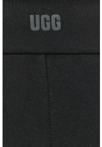 Ugg - UGG legginsy damskie kolor czarny gładkie. Stan: podwyższony. Kolor: czarny. Materiał: bawełna, dzianina. Wzór: gładki #4
