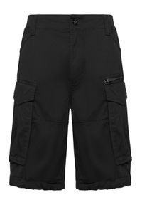 G-Star RAW - G-Star Raw Szorty materiałowe Rovic Zip D08566-5126-990 Czarny Relaxed Fit. Kolor: czarny. Materiał: bawełna