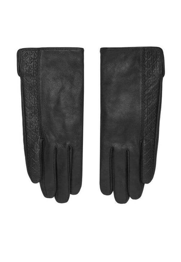Calvin Klein Rękawiczki Damskie LV04F9008G Czarny. Kolor: czarny. Materiał: skóra