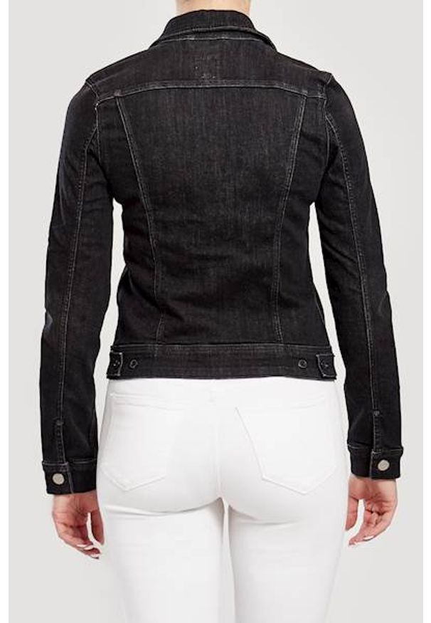 Lee - LEE SLIM RIDER DAMSKA KURTKA JEANSOWA BLACK ORRICK L541DWJN 112112643. Materiał: jeans