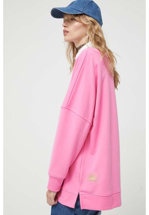 Femi Stories bluza Ria damska kolor różowy gładka. Kolor: różowy. Materiał: materiał, dzianina. Wzór: gładki. Styl: klasyczny