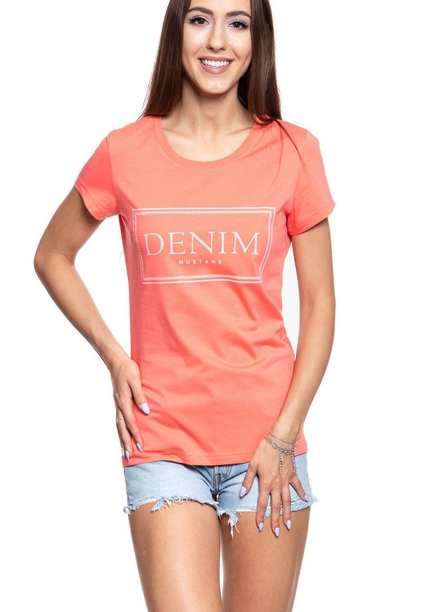 Mustang - MUSTANG T SHIRT DAMSKI Alexia C Print 1009054 8139. Wzór: nadruk