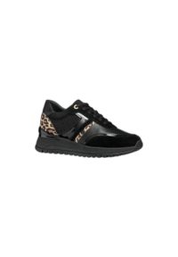 Buty do chodzenia damskie Geox D3500A02285C0513. Kolor: czarny. Materiał: syntetyk, skóra, materiał. Szerokość cholewki: normalna. Sport: turystyka piesza