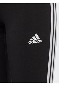 Adidas - adidas Legginsy Essentials 3-Stripes Cotton Leggings IC3623 Czarny. Kolor: czarny. Materiał: bawełna