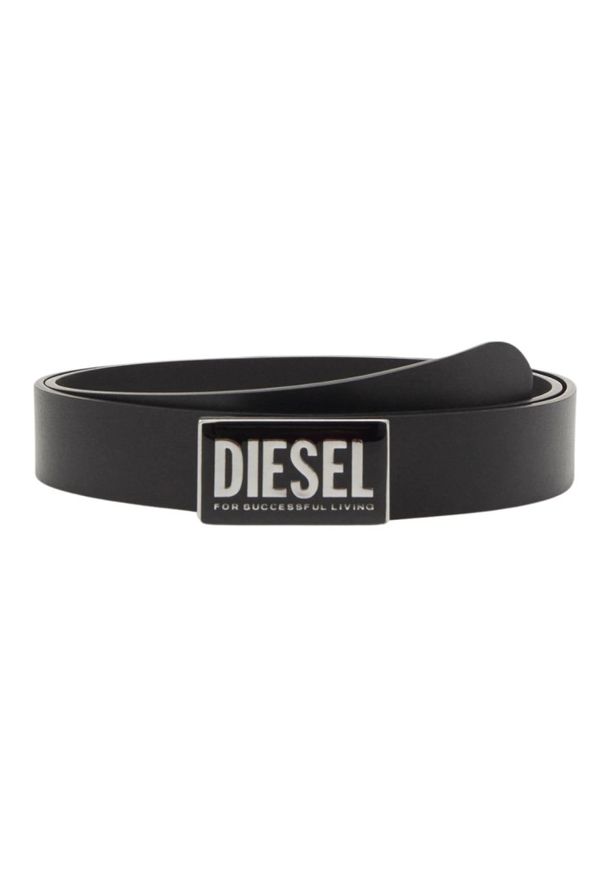 Diesel - DIESEL Сzarny męski pasek B-GLOSSY II. Kolor: czarny