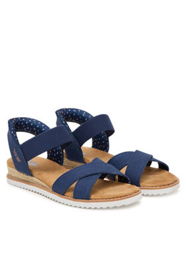 skechers - Skechers Sandały BOBS Desert Kiss - Golden Lily 114418/NVY Granatowy. Kolor: niebieski. Materiał: materiał