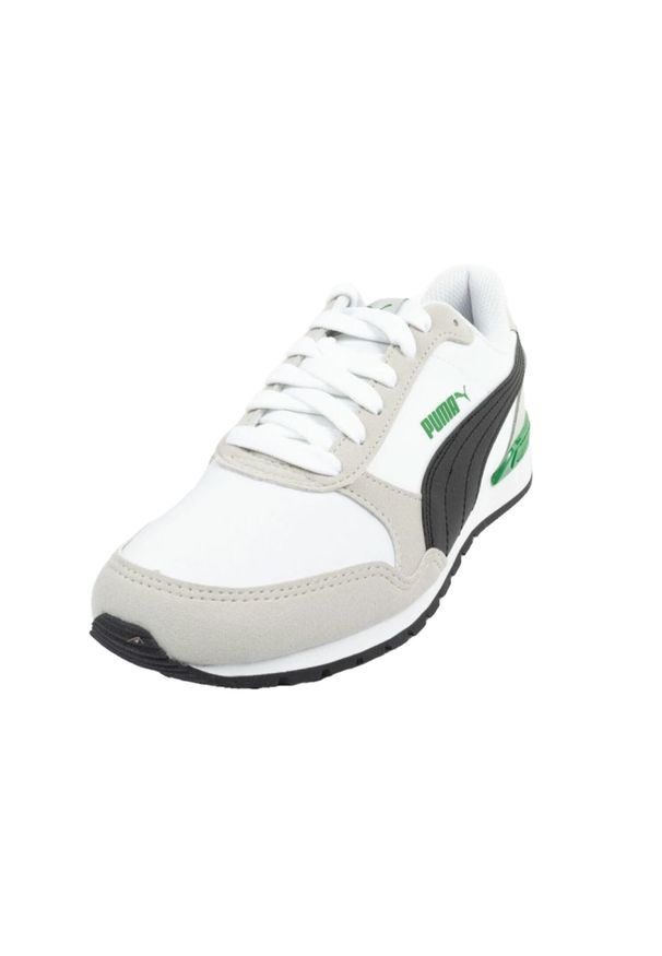 Puma - Męskie Skórzane Buty Sportowe ST Runner V2 NL. Kolor: czarny, wielokolorowy. Materiał: skóra. Sport: turystyka piesza