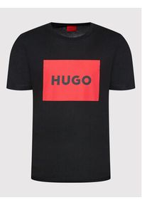 Hugo T-Shirt Dulive222 50467952 Czarny Regular Fit. Kolor: czarny. Materiał: bawełna