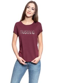 Mustang - MUSTANG T SHIRT DAMSKI Alina C Print PORT ROYALE 1008401 7193. Wzór: nadruk