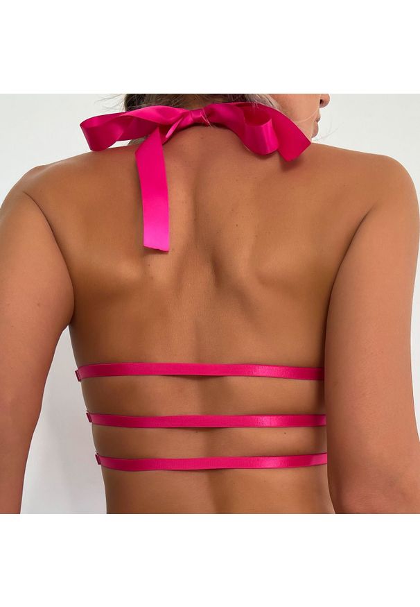 Intica - Komplet bielizny z kokardami na romantyczne wieczory Songul. Kolor: czerwony. Materiał: materiał