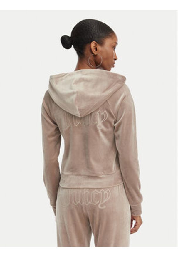 Juicy Couture Bluza Madison JCWAS126326 Beżowy Slim Fit. Kolor: beżowy. Materiał: syntetyk