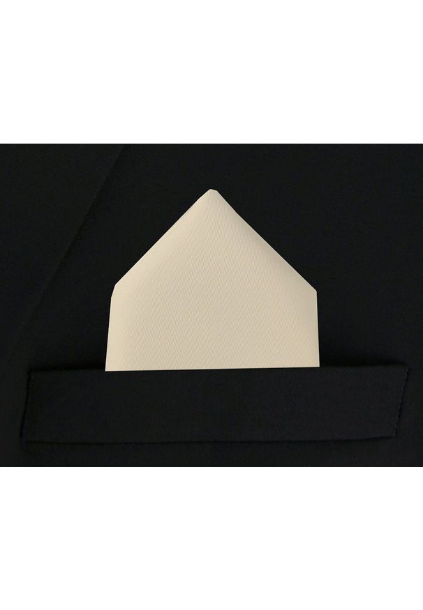 Elegancka, Jednokolorowa Poszetka - Chattier - Brudny Beż. Kolor: wielokolorowy, beżowy, brązowy. Materiał: poliester