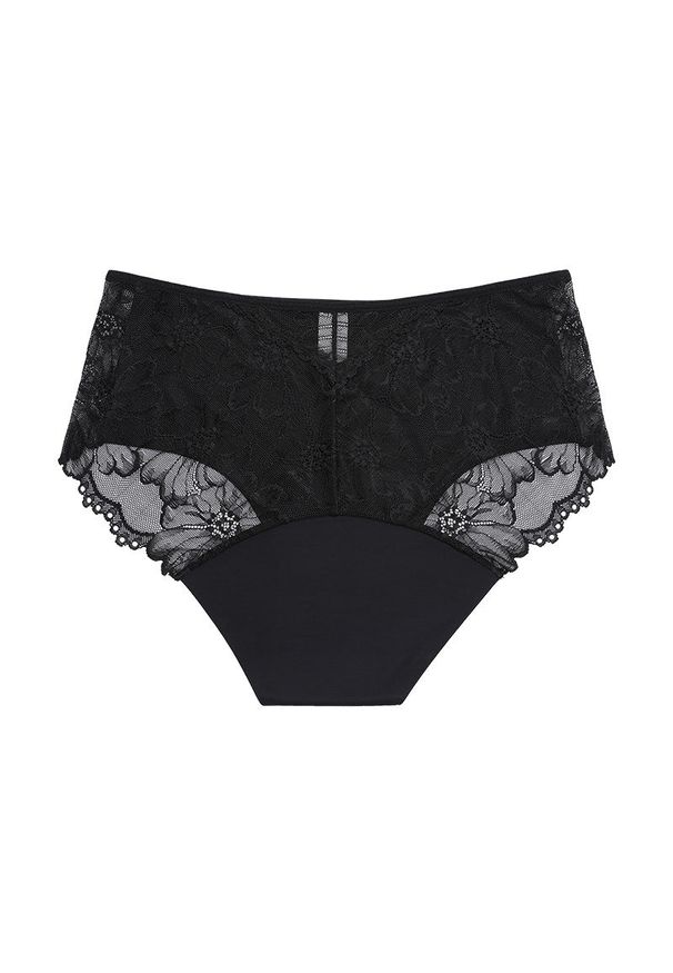 Intica - Figi bezszwowe z koronką na co dzień i specjalne okazje Svea. Kolor: czarny. Materiał: koronka. Wzór: koronka