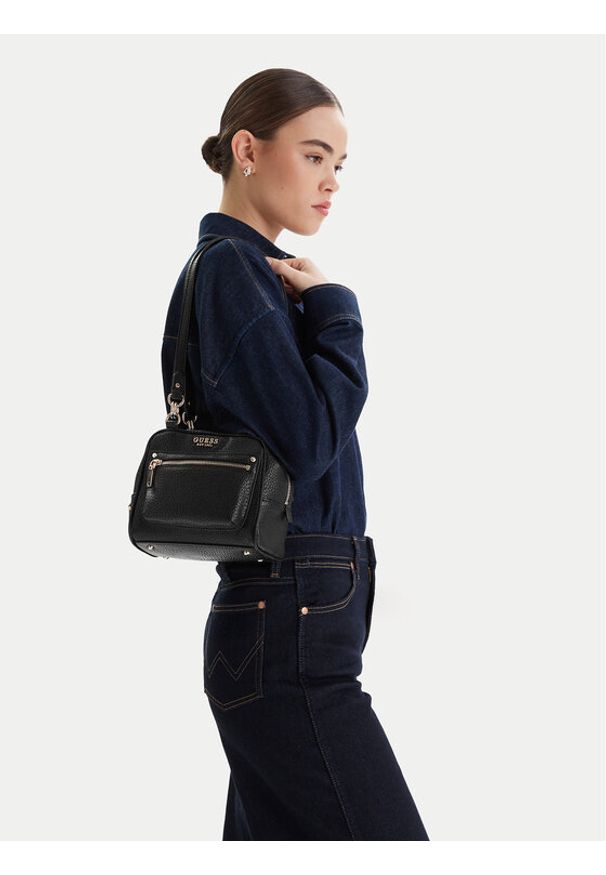 Guess Torebka Marsha HWBG95 01170 Czarny. Kolor: czarny. Materiał: skórzane